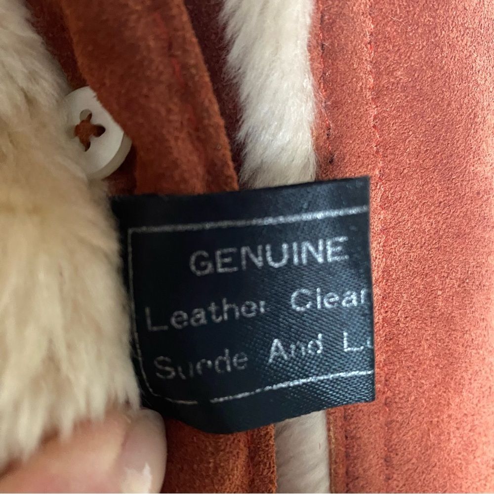 Vintage P.B.D. International Suede Sherpa Trim Coat - Picture 9 of 10
